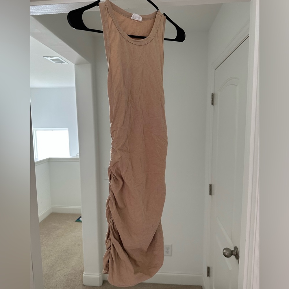 Tan bodycon dress